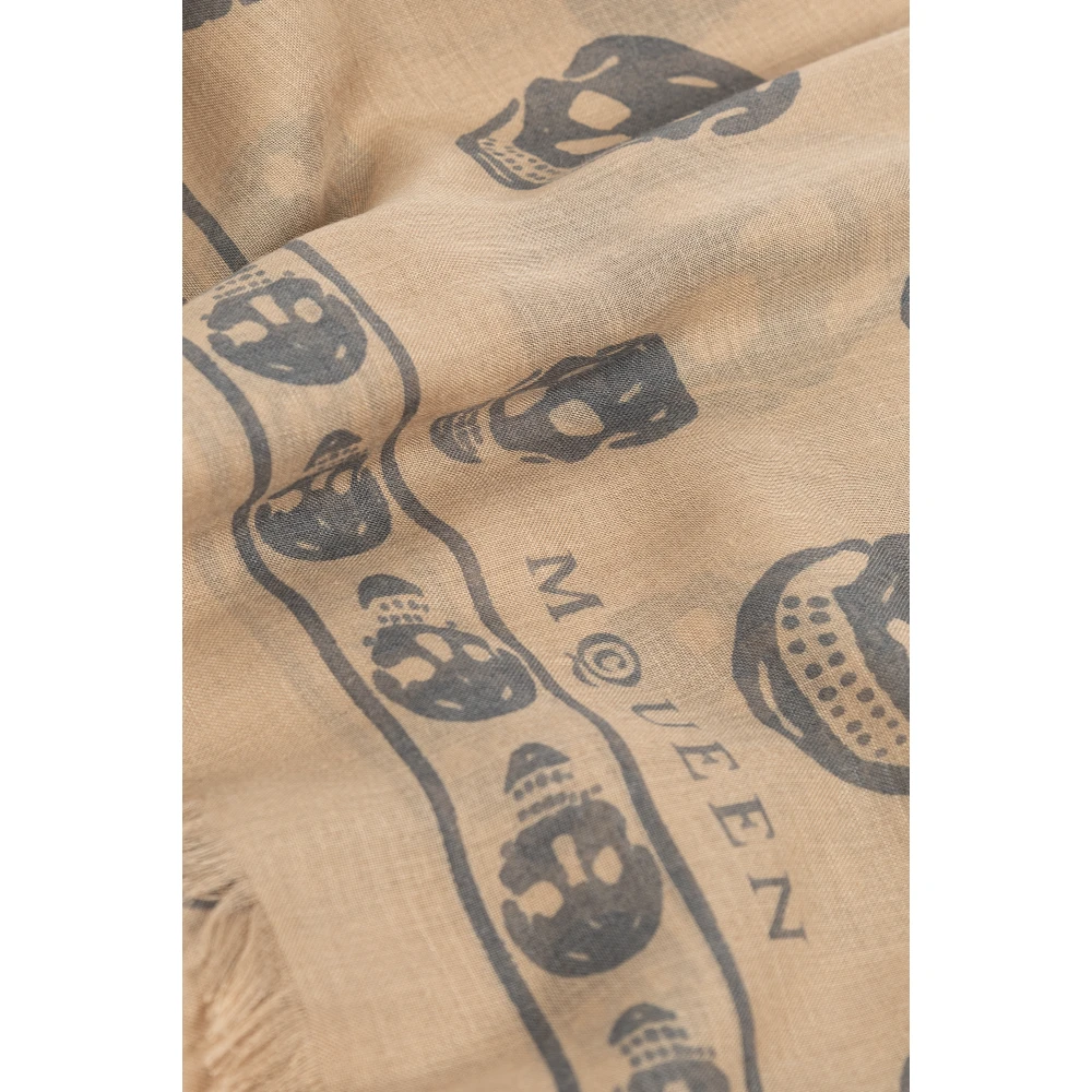 alexander mcqueen Sjaal met zijde-afwerking Beige Heren
