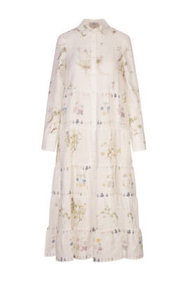 white-printed-long-sleeve-midi-dress