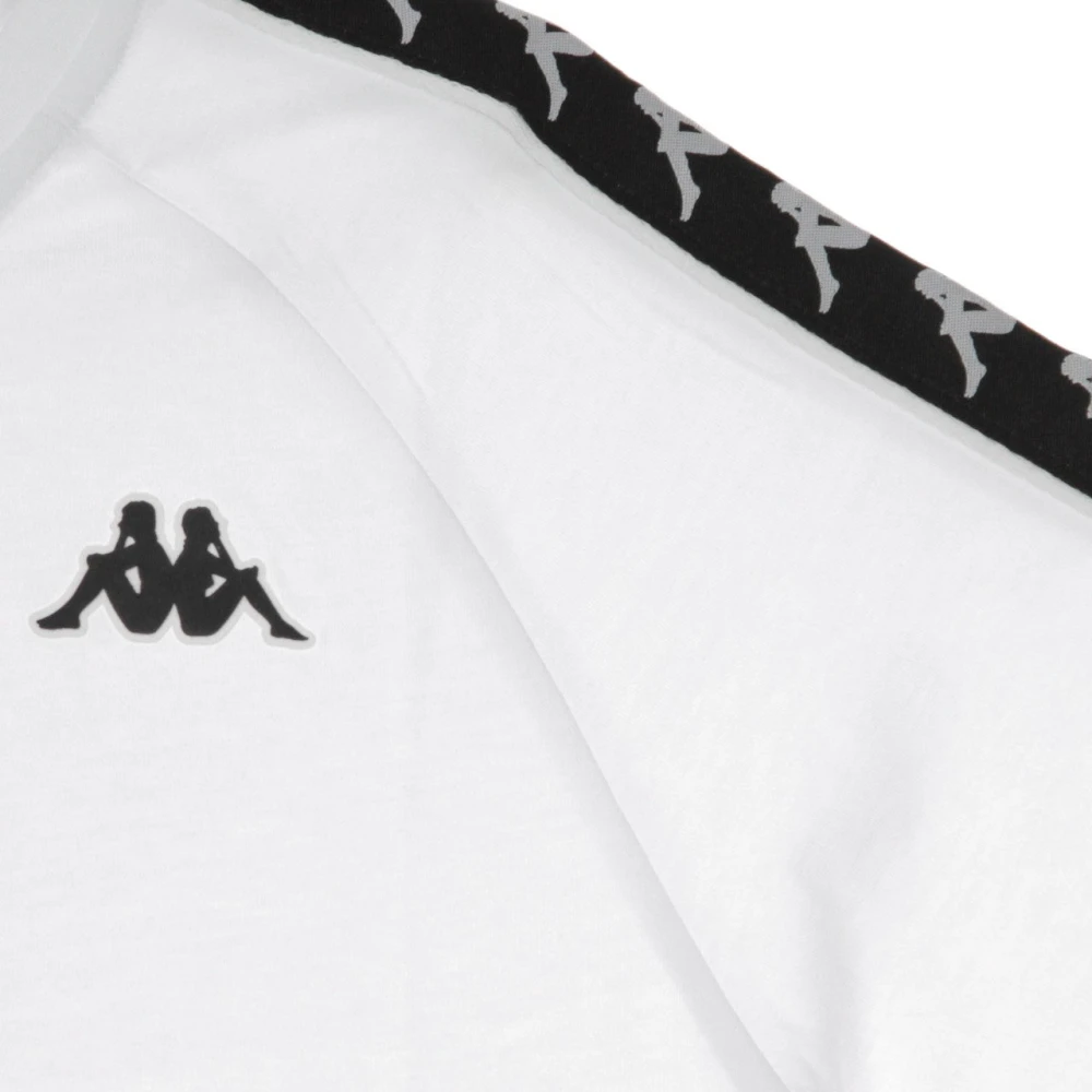 Kappa Slim Fit Heren T-Shirt Wit Zwart White Heren
