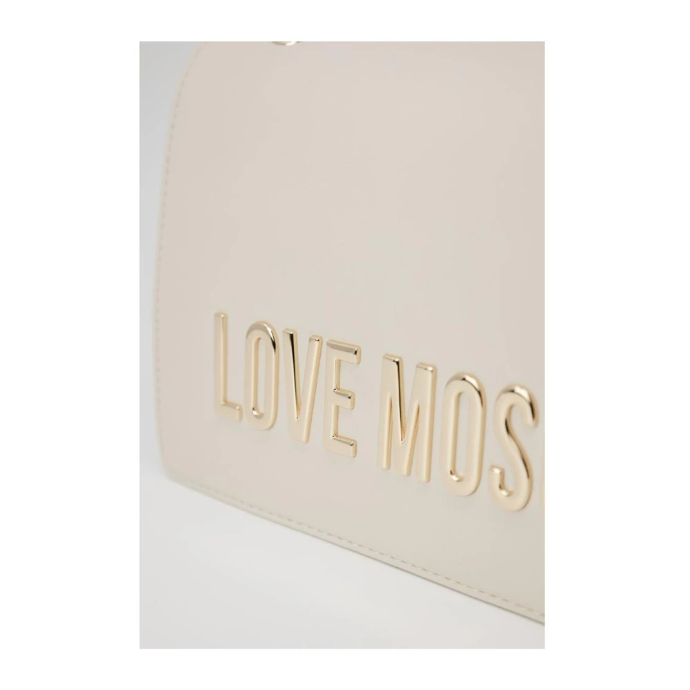 Love Moschino Faux Leather Handtas Lente Zomer Collectie Beige Dames