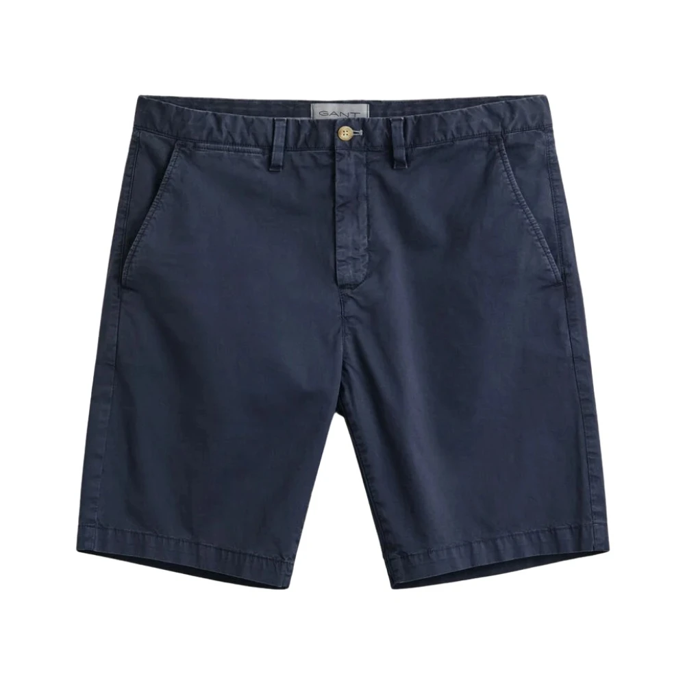 Gant Men's Blue Casual Shorts, W36, Regular Fit Sunfaded Chino Shorts