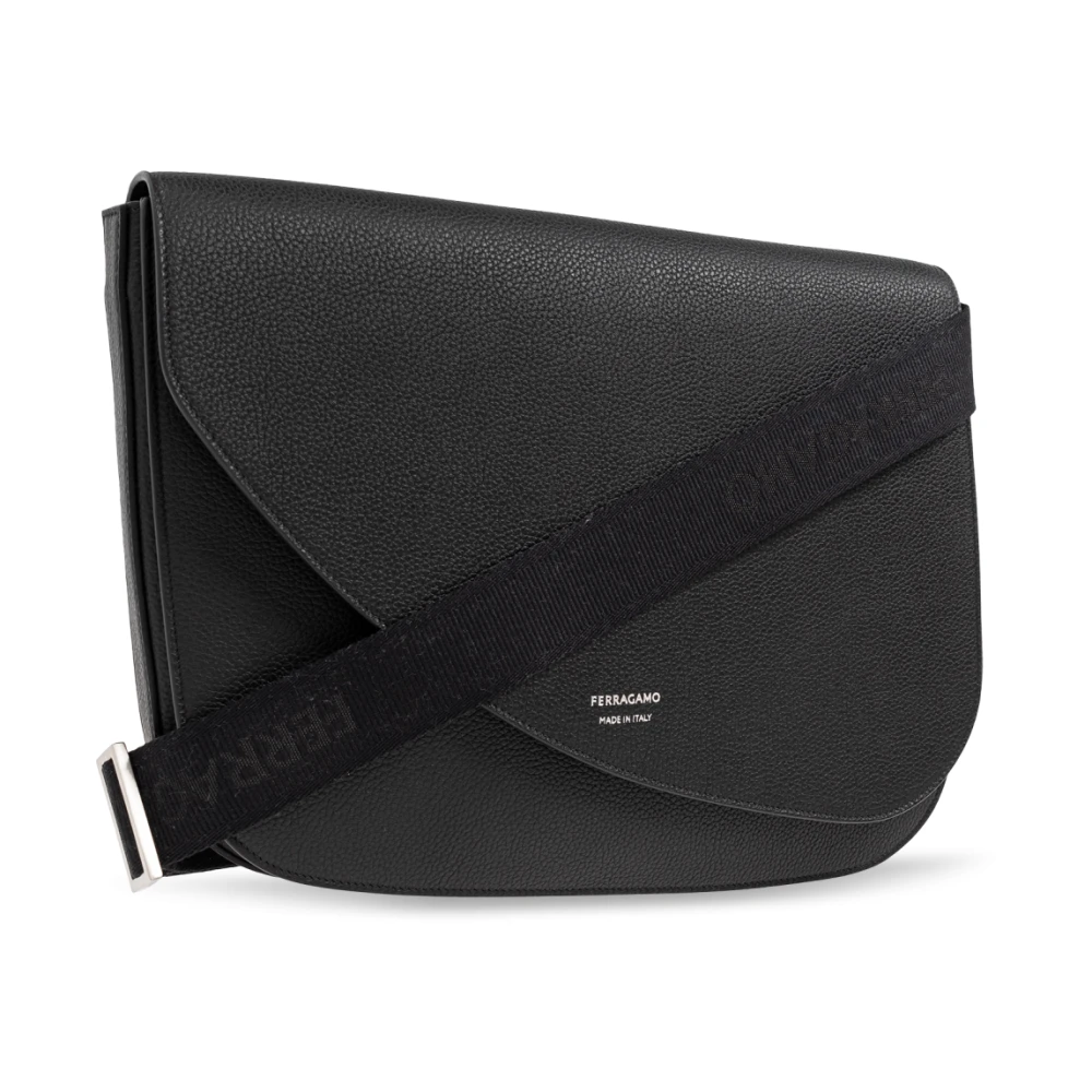 Salvatore Ferragamo Schoudertas Black Heren
