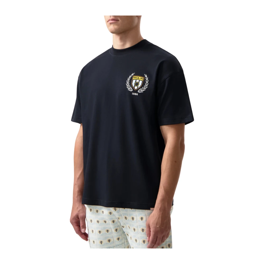 Balr. Jet Black T-shirt met Gotl Box Black Heren