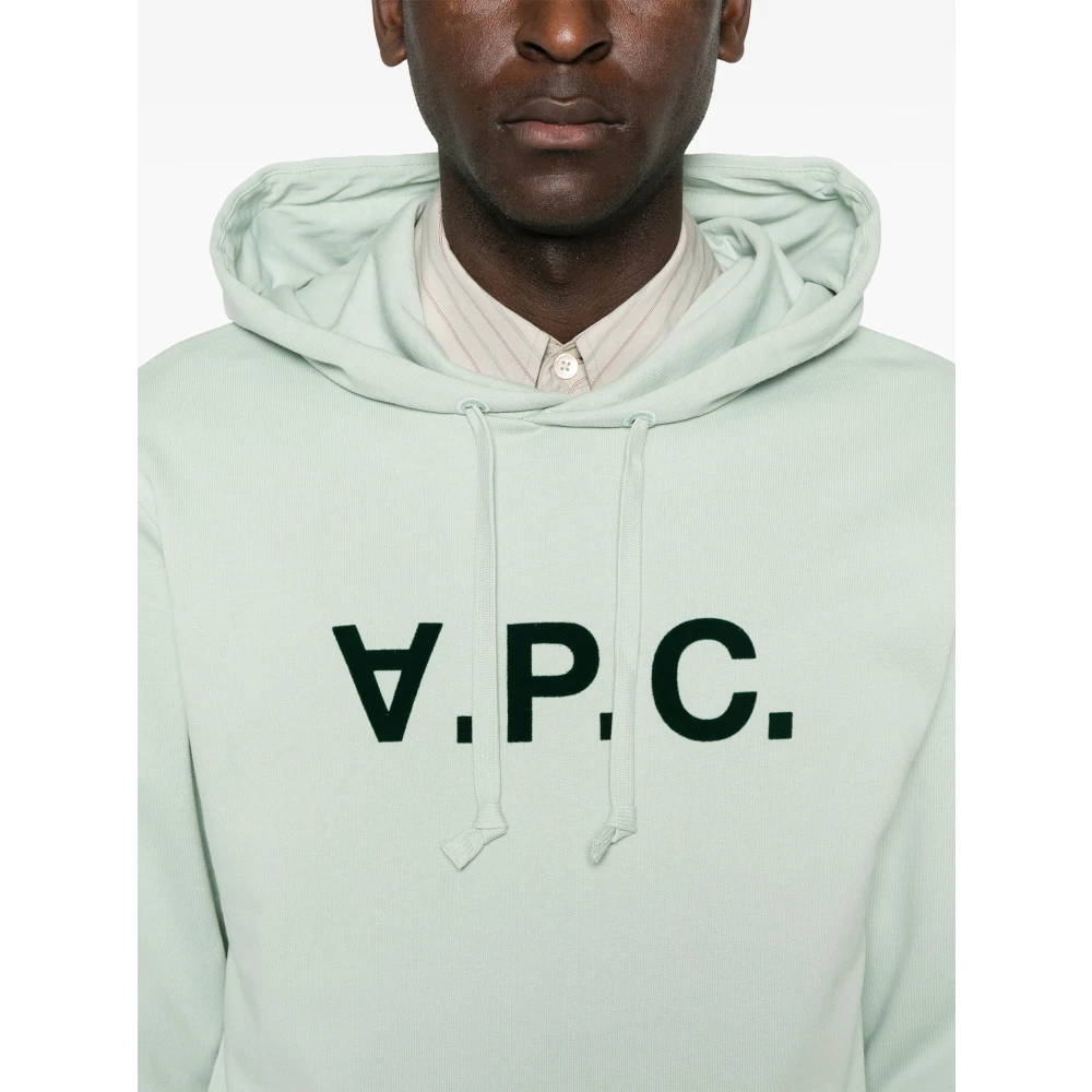 A.p.c. Katoenen Hoodie Green Heren