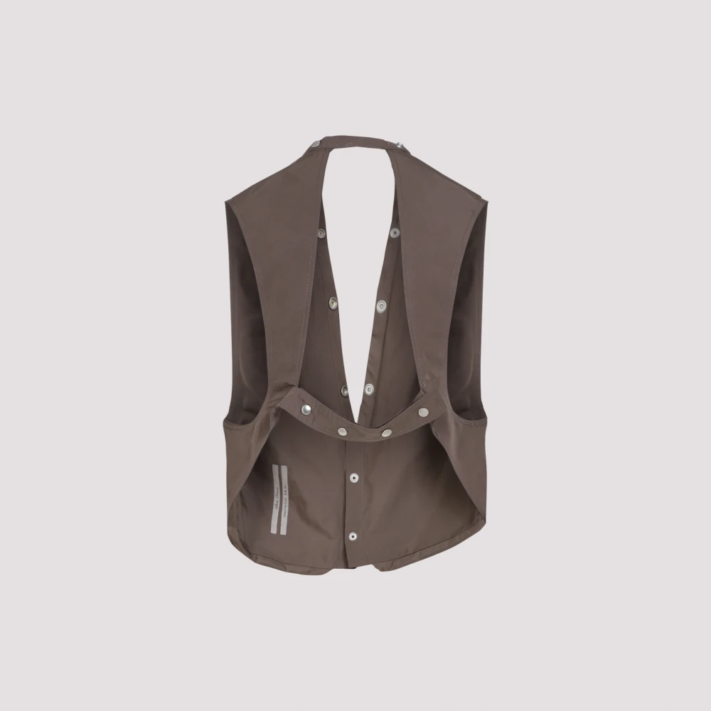 Rick Owens Dust Cargo Vest Gray Heren