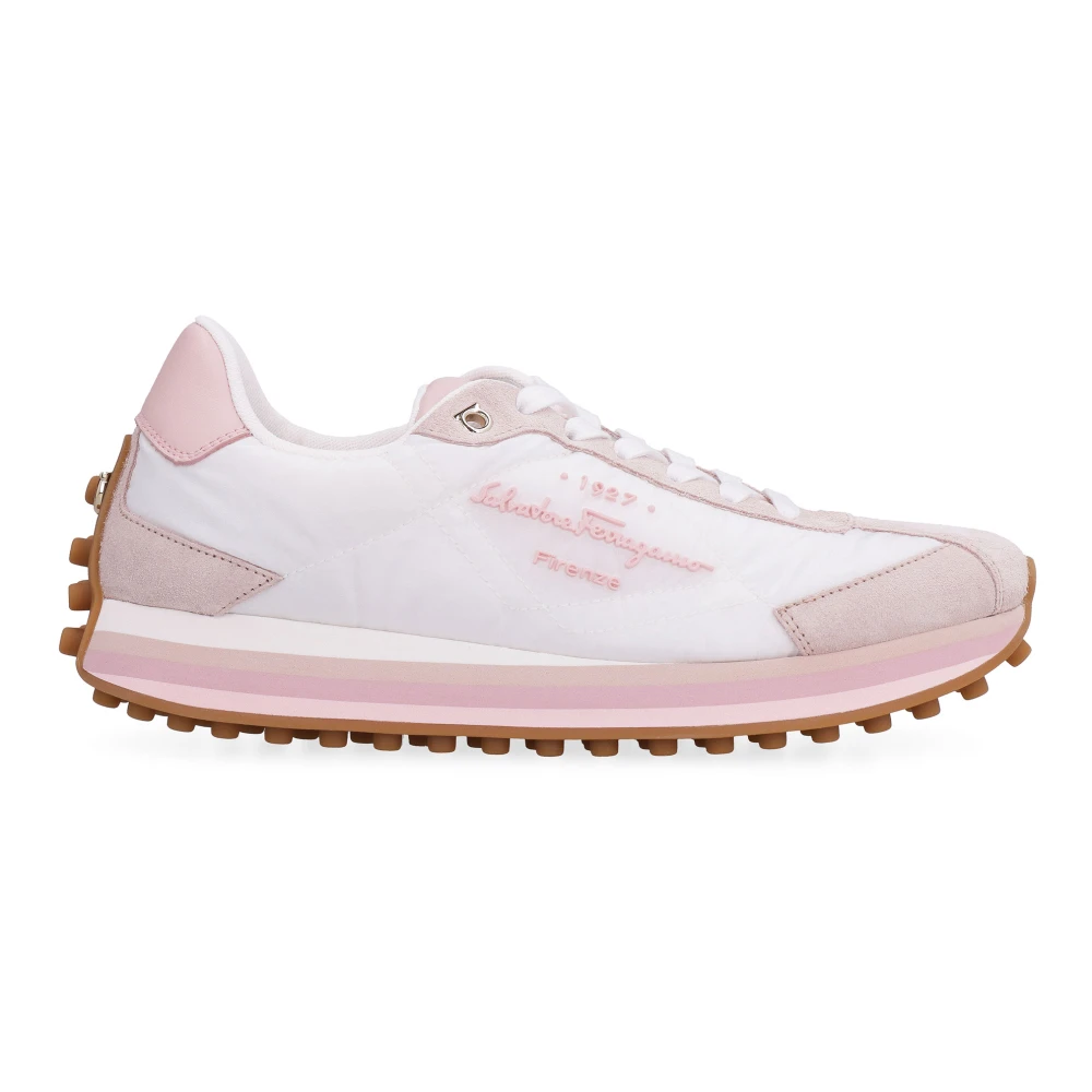 Ferragamo Kleur Blok Lage Sneakers Dames Schoenen Wit