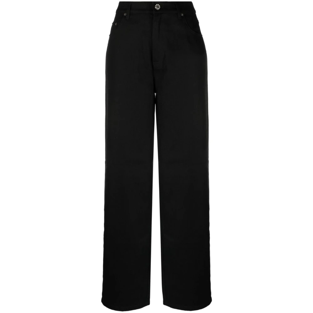 Rotate Birger Christensen Wijde Pijpen Broek Black Dames