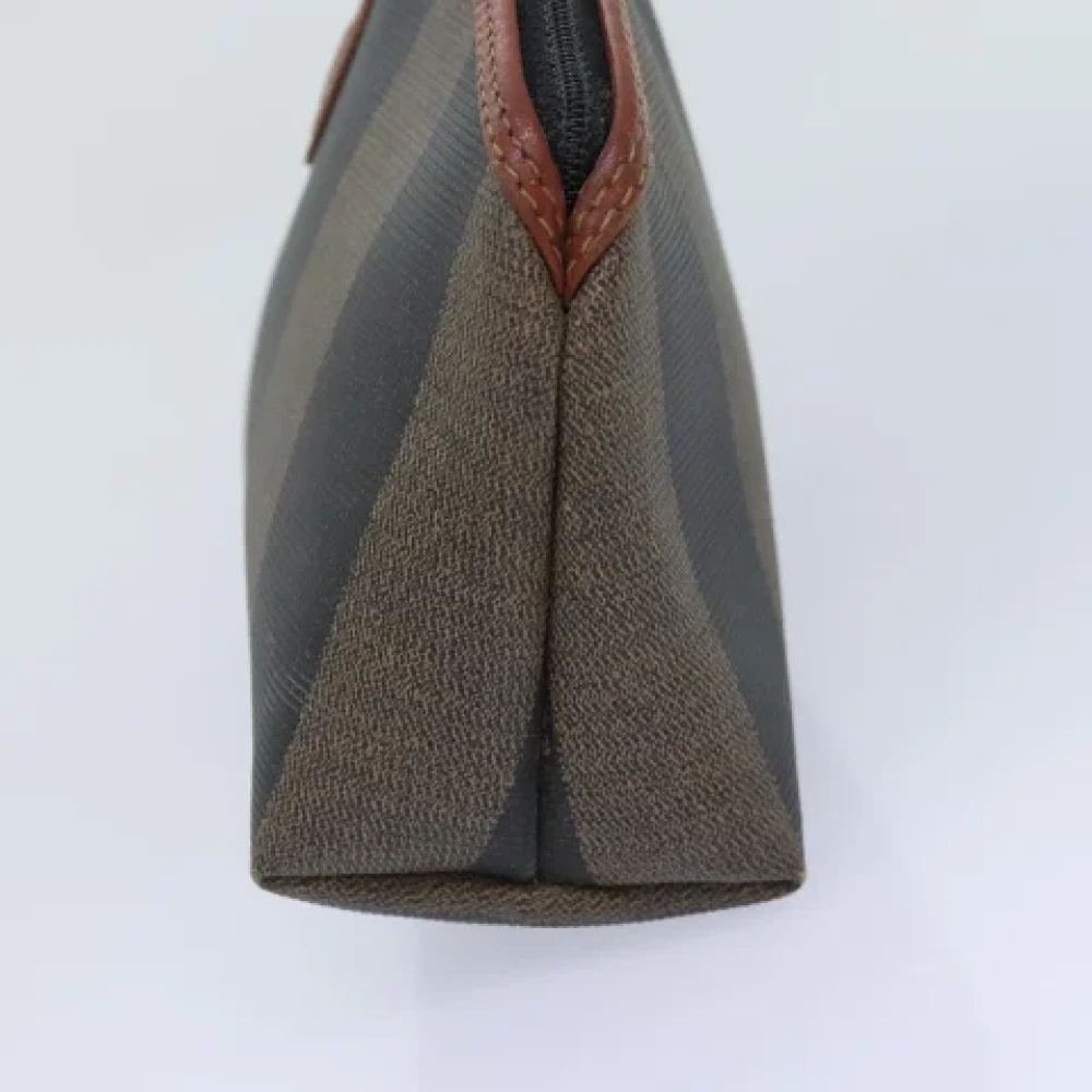 Fendi Vintage Pre-owned Canvas clutches Brown Dames