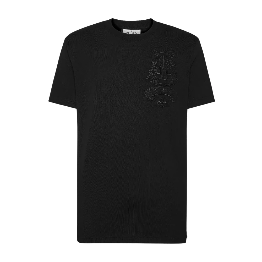 Philipp Plein Zwart Gothic T-shirt met kristalversieringen Black Heren