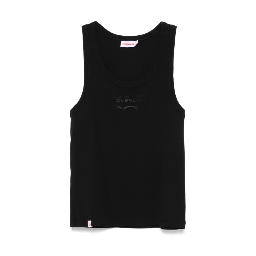 Loverboy by Charles Jeffrey Zwarte Mouwloze Racerback T-shirt Black Heren