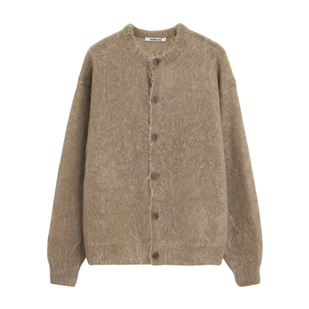 Auralee Gezellig Gebreid Vest Trui Beige Heren