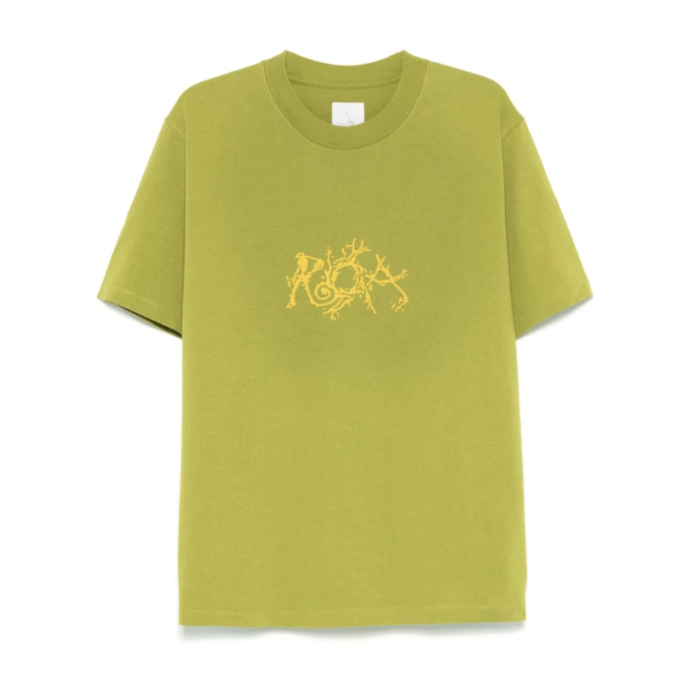 ROA Boxy Tee in Cardamom Kleur Yellow Heren