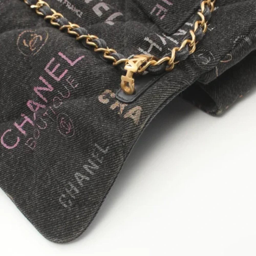 Chanel Vintage Pre-owned Denim shoulder-bags Black Dames