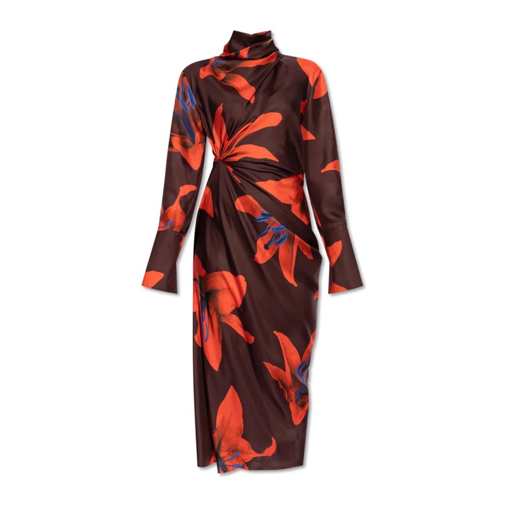 Alexander mcqueen Zijden jurk Red Dames