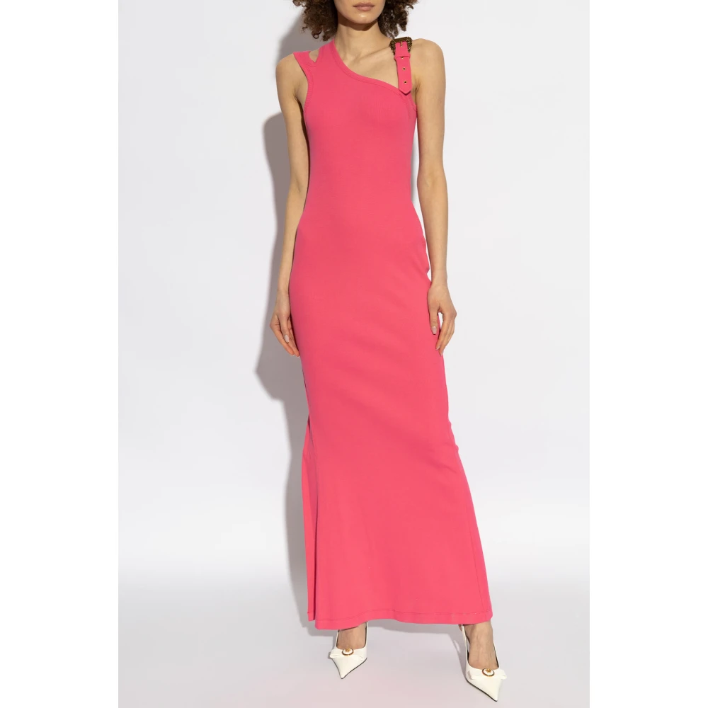 Versace Jeans Couture Geribbelde bandjurk Pink Dames