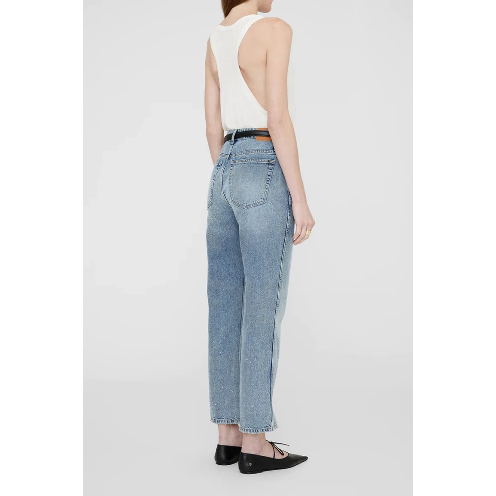 Anine Bing Cropped Jeans Blue Dames