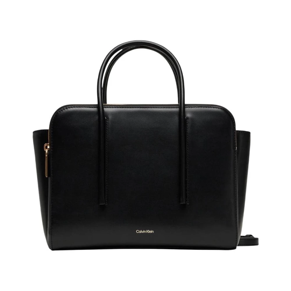 Calvin Klein Women's Black Handbag With Shoulder Strap And Inside Pocket