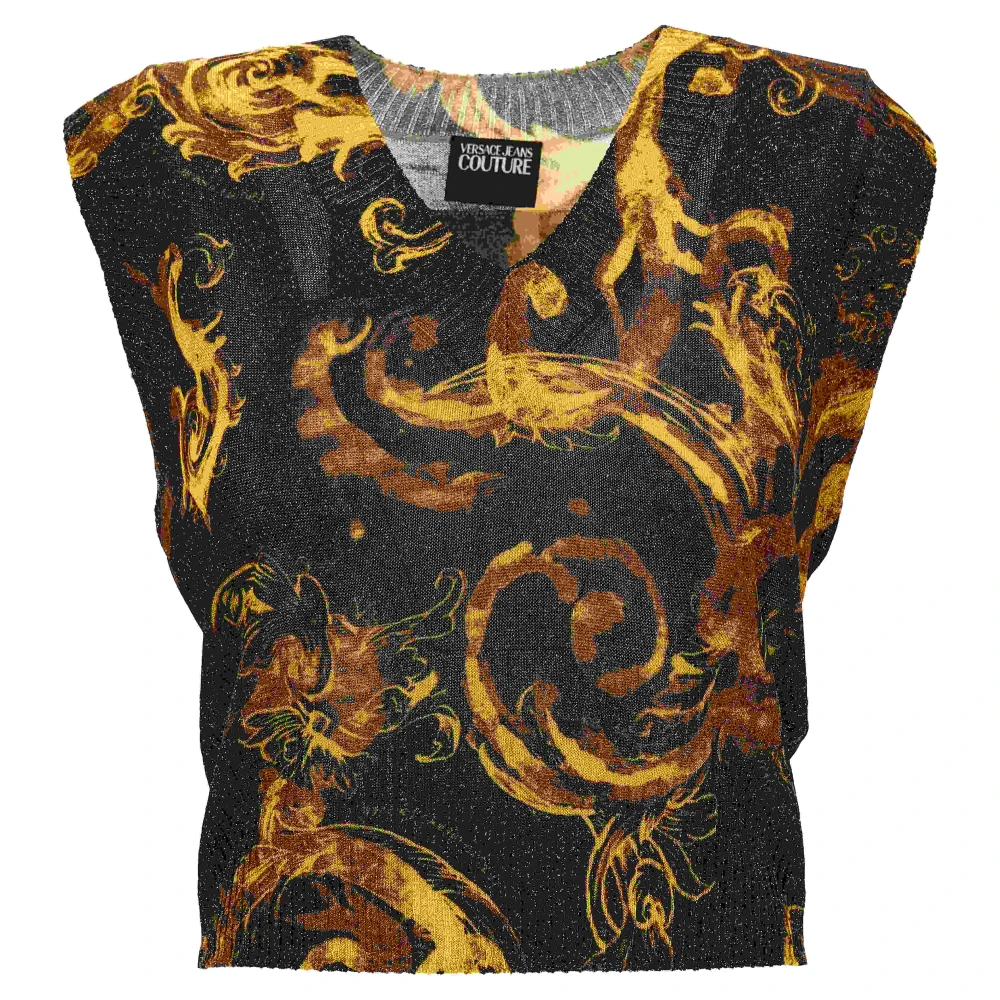 Versace Jeans Couture Zwarte Sweatshirts voor Vrouwen Multicolor Dames