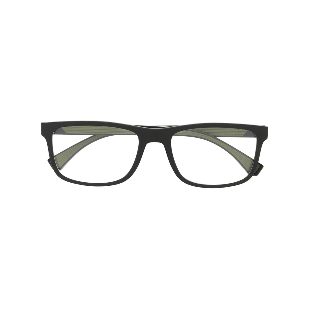 Emporio Armani Zwarte Optische Bril Klassieke Stijl Black Heren