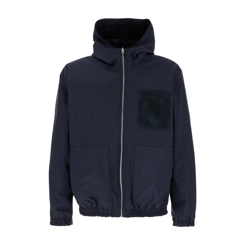 Arma Blauwe Omkeerbare Hoodiejas van Suède Blue Heren