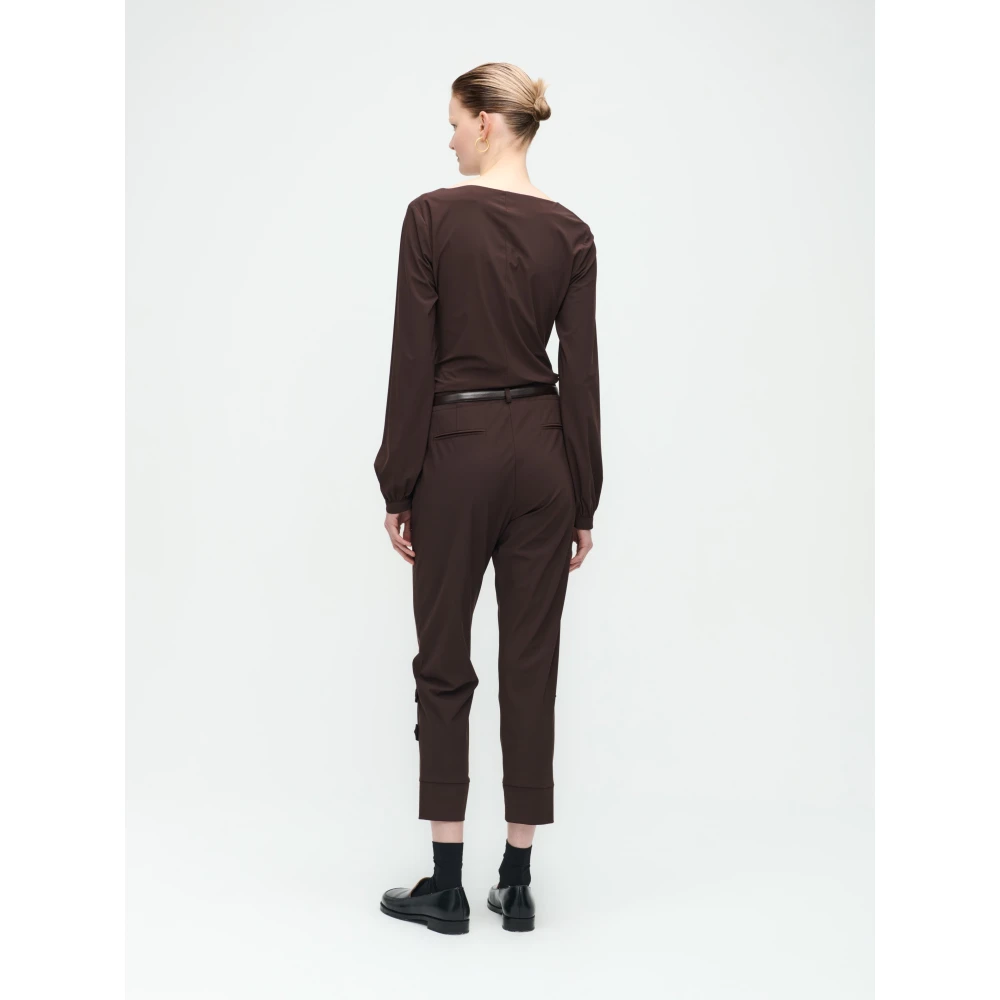 Jane Lushka Nina Top Technical Jersey | Donkerbruin Brown Dames