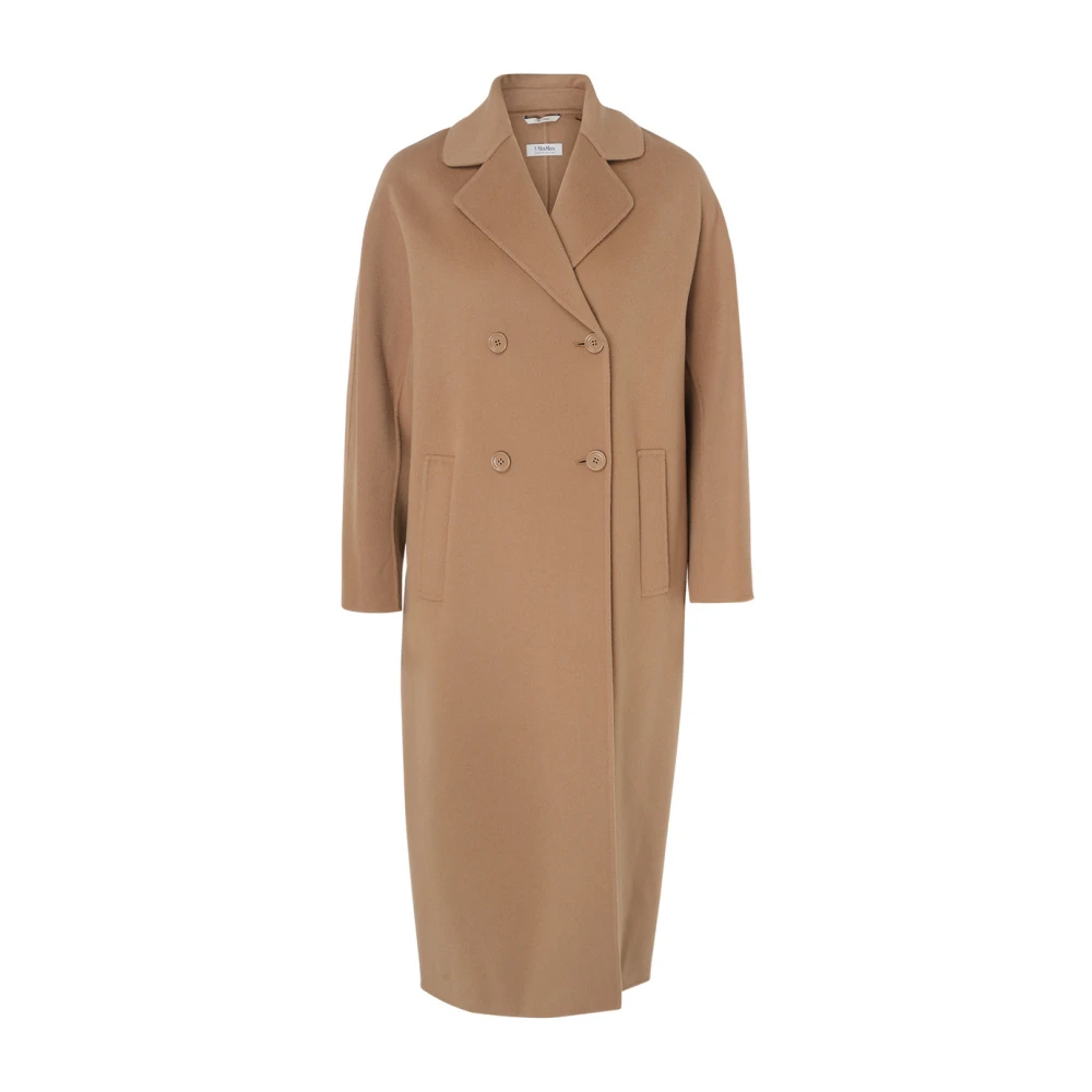 Max Mara Kameelwollen Jas Brown Dames
