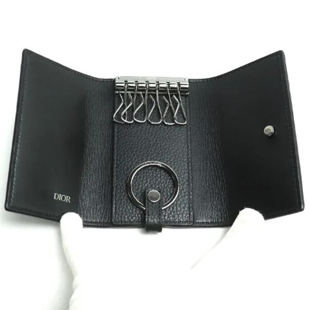 Dior Vintage Pre-owned Leather key-holders Black Heren