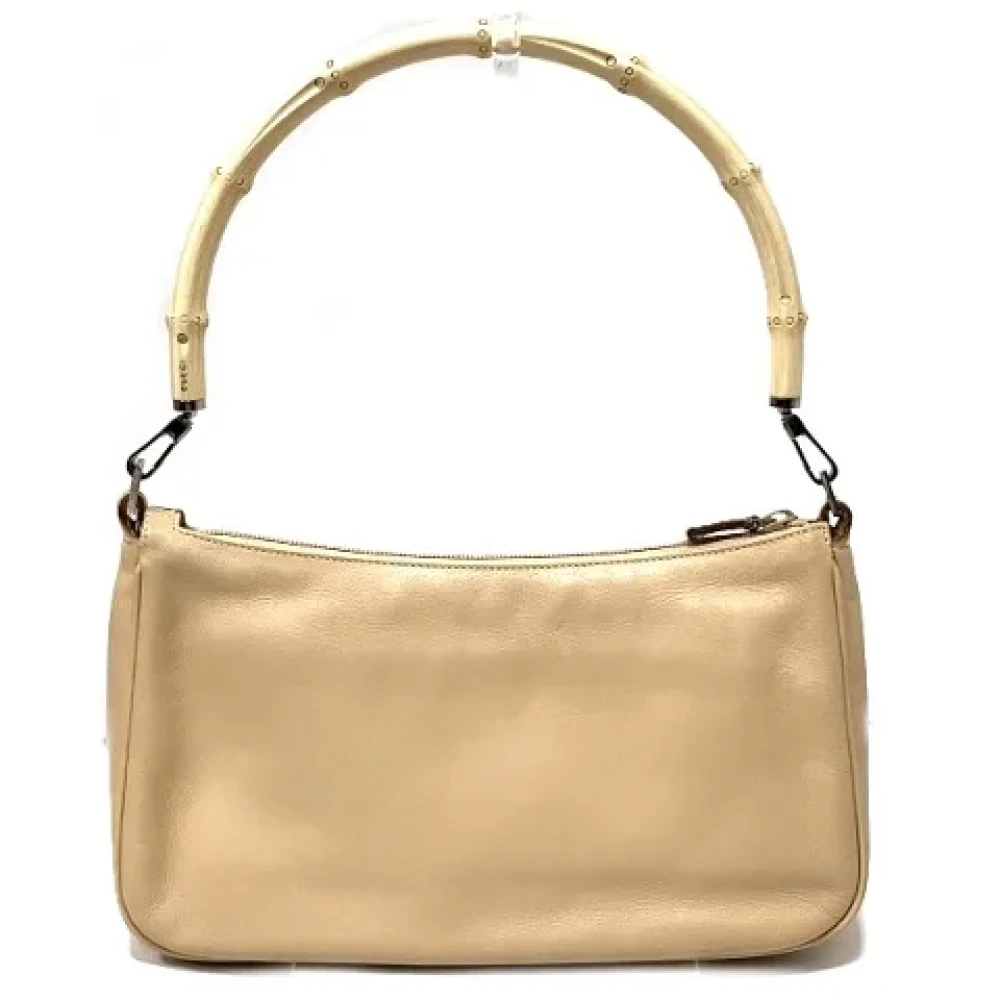 Gucci Vintage Pre-owned Leather handbags Beige Dames