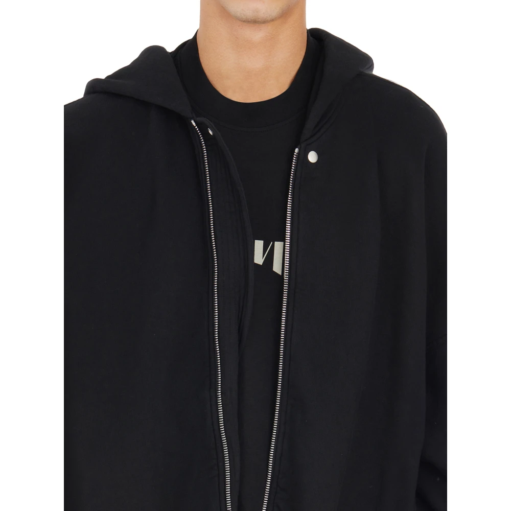 Rick Owens Zwarte Hoodie Jumbo Sweatshirt Black Heren