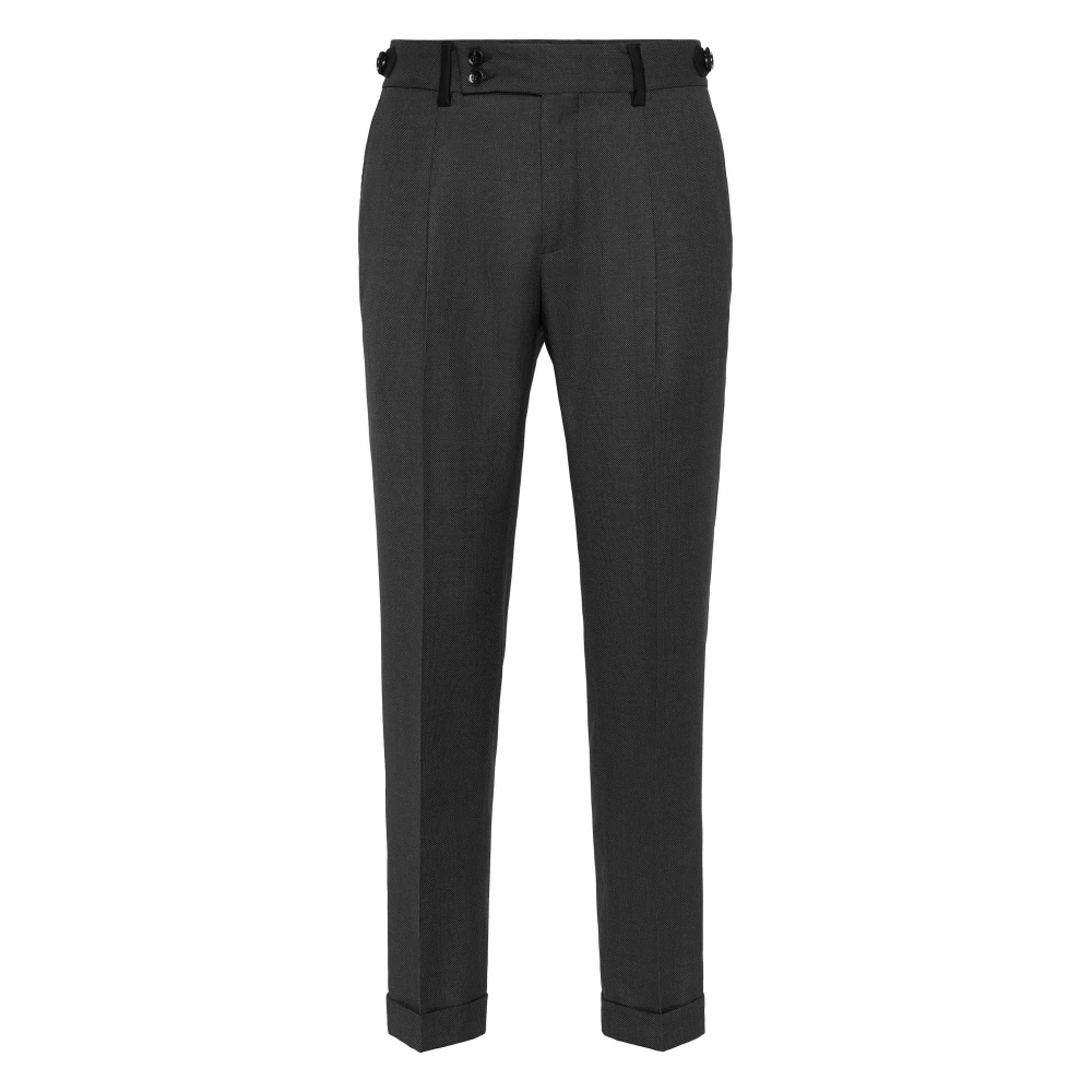 Billionaire Mannelijk Zwart Broeken Heren, L, Wol, Chino Broek Met Riemlussen
