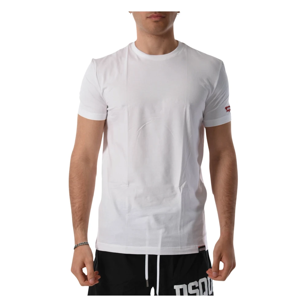 Dsquared2 Katoenen T-shirt met logoprint White Heren