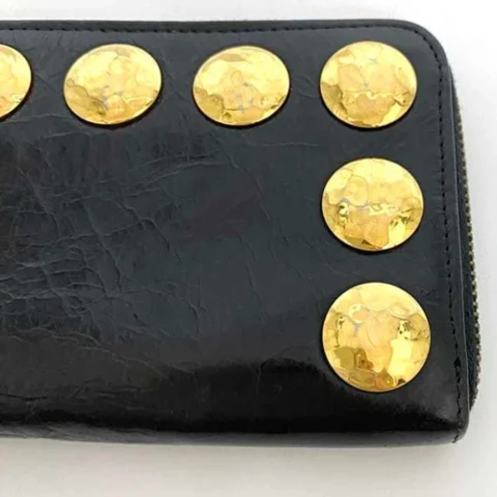 Miu Pre-owned Leather wallets Black Dames