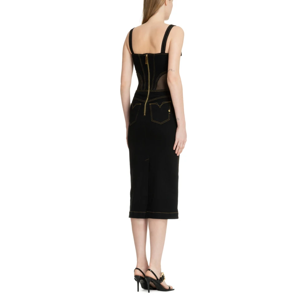 Versace Jeans Couture Baroque Midi dress Black Dames