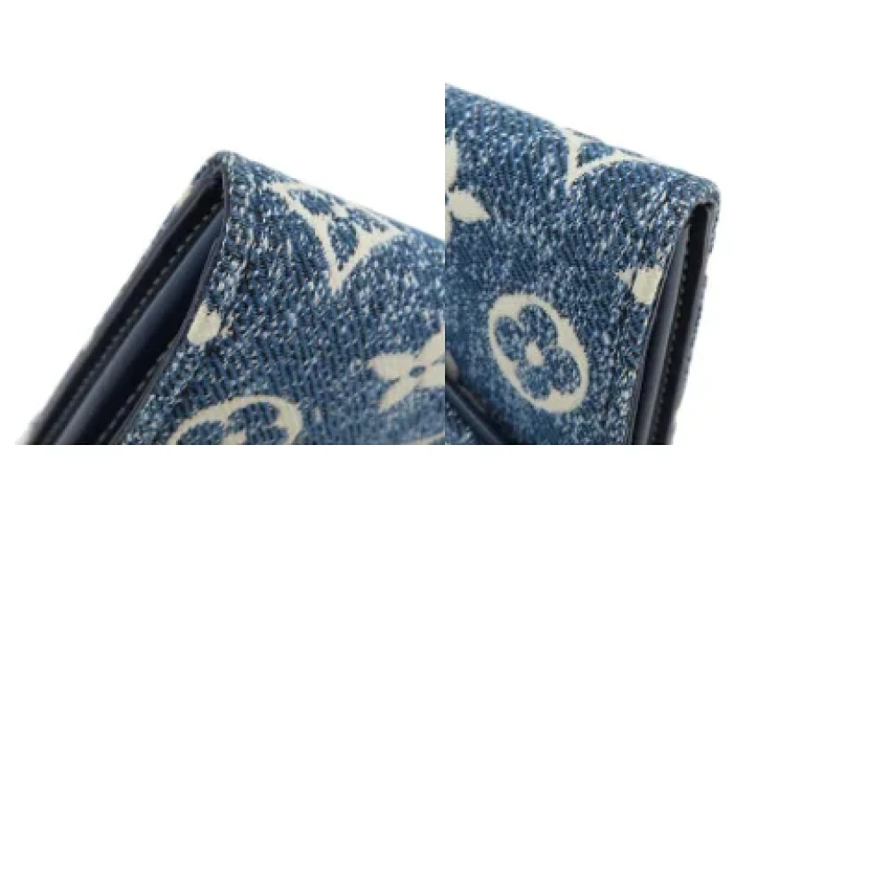 Louis Vuitton Vintage Pre-owned Denim wallets Blue Dames