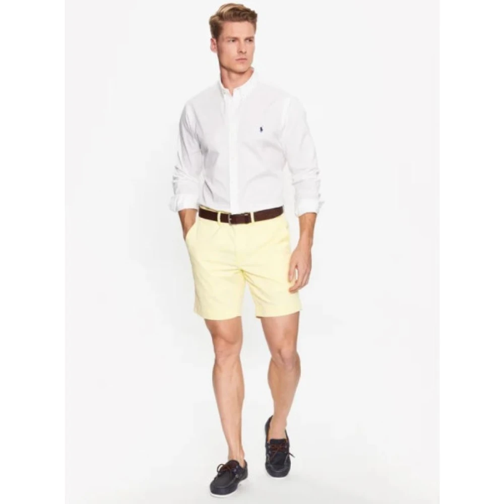 Polo Ralph Lauren Slim Fit Katoenen Shirt Featherweight White Heren