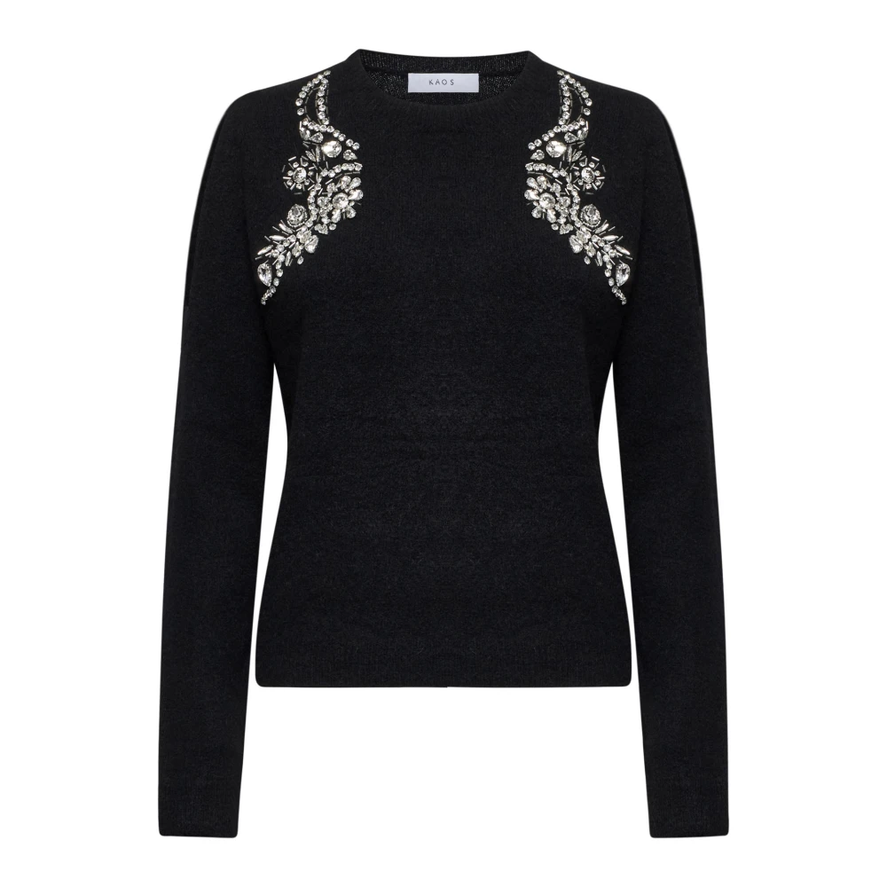 Kaos Zwarte Sweaters Collectie Black Dames