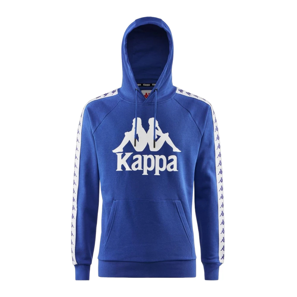Kappa Blauw Wit Hoodie voor Mannen Blue Heren