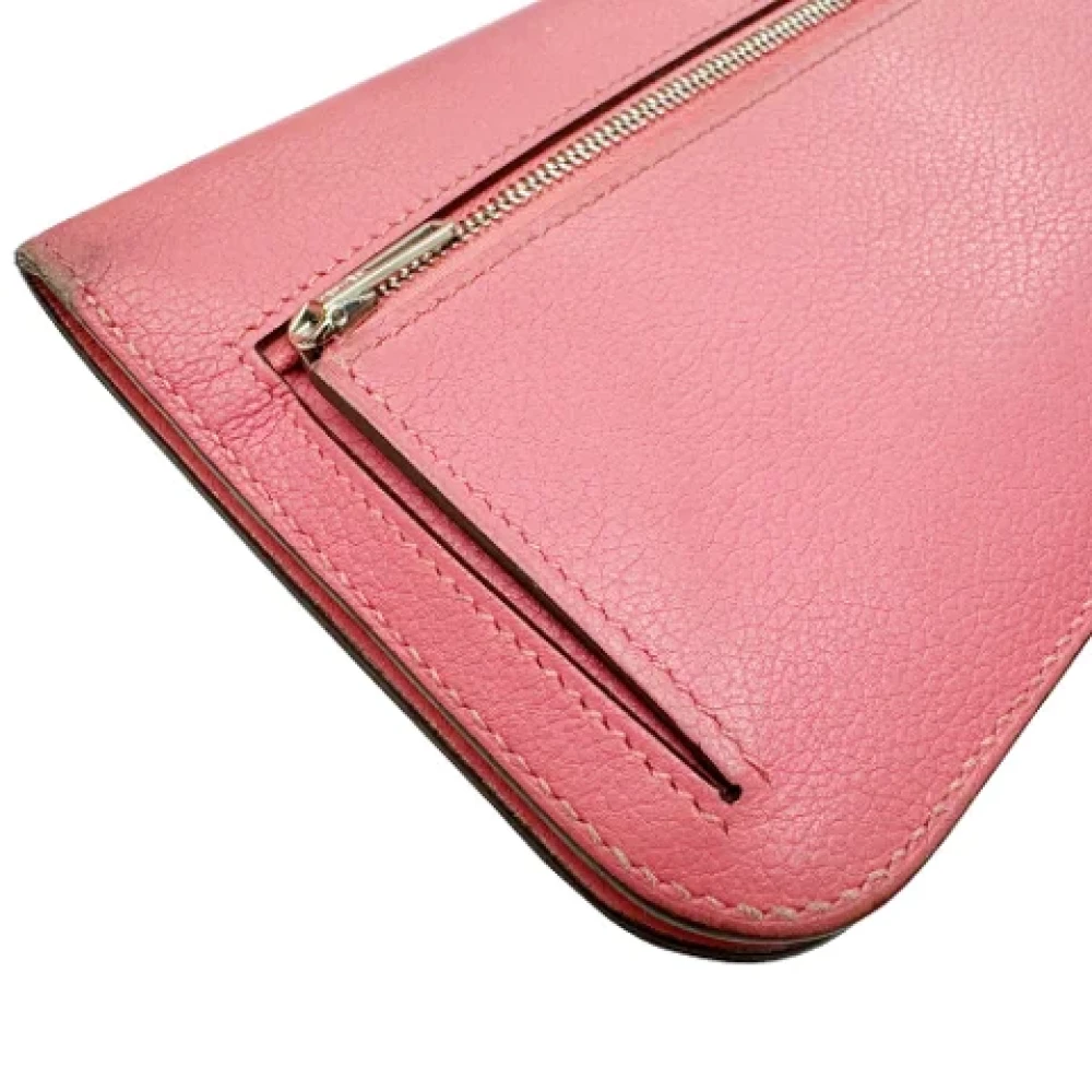 Hermès Vintage Pre-owned Leather wallets Pink Dames