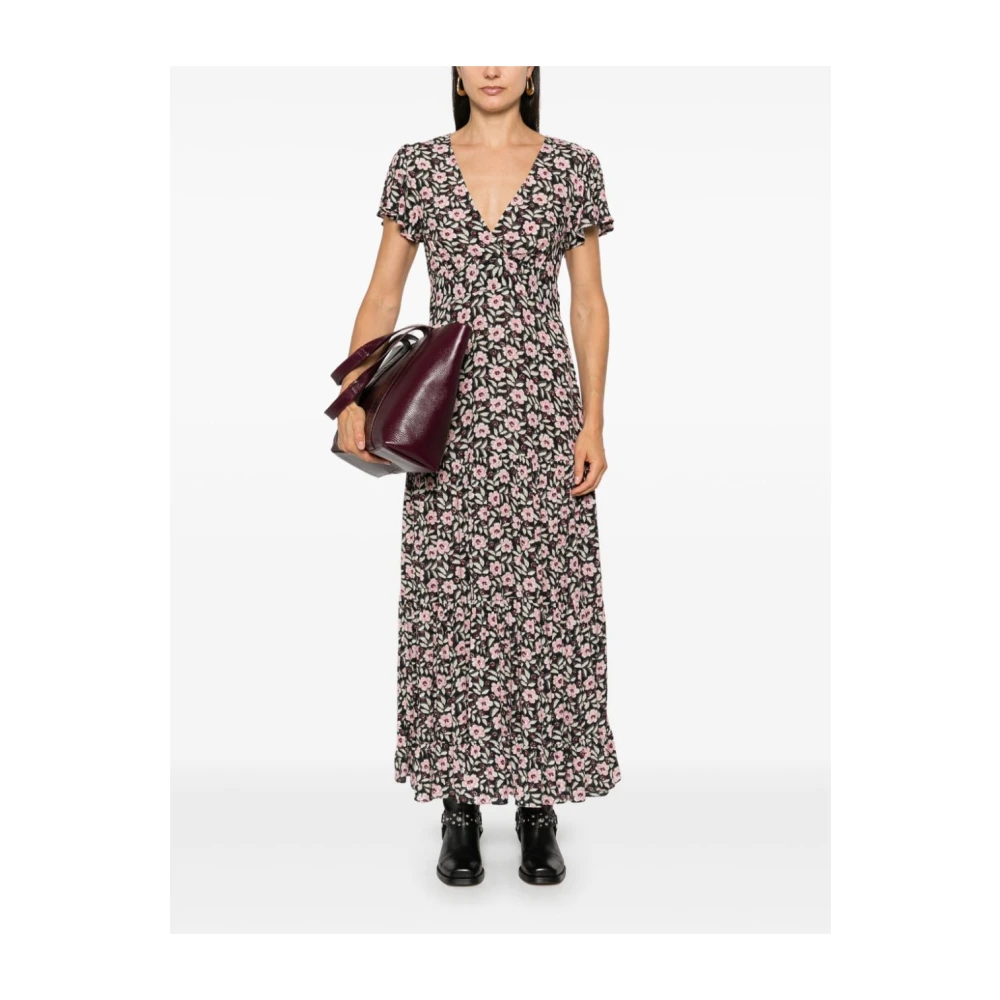 Rixo Bloemenprint Maxi Jurk Multicolor Dames