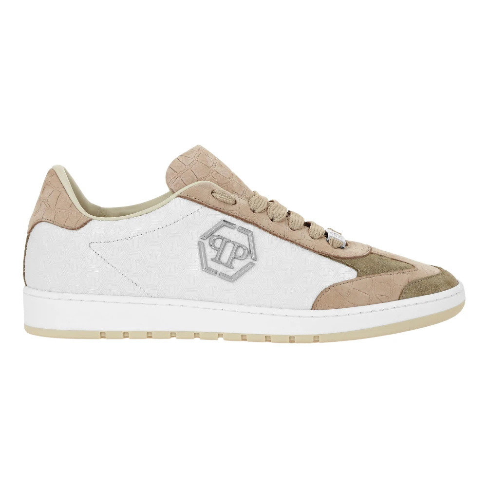 Philipp Plein Lo-Top Sneakers Monogram unisex Schoenen Beige
