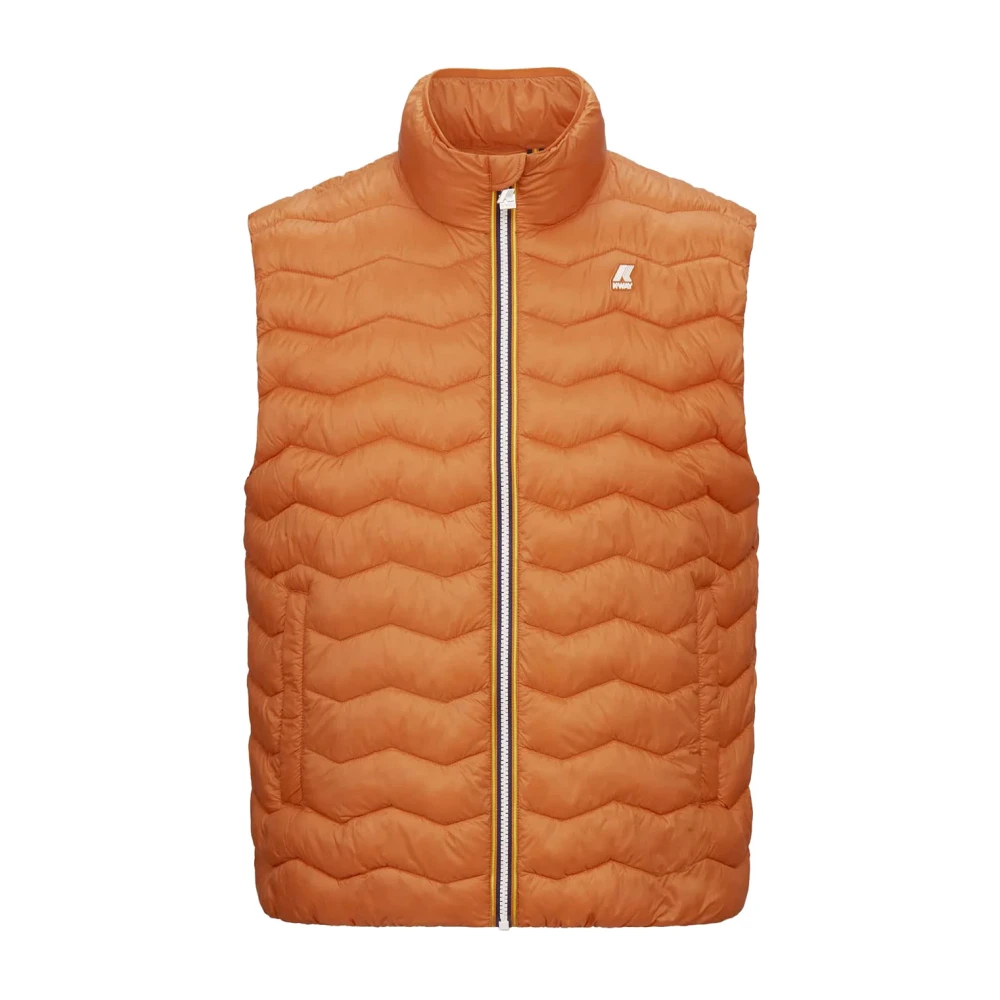 K-way Gewatteerde Warme Oranje Koperen Jas Orange Heren