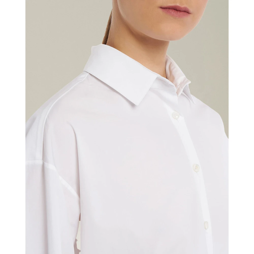 Kiton Witte Katoenen Overhemd met Plooi White Dames