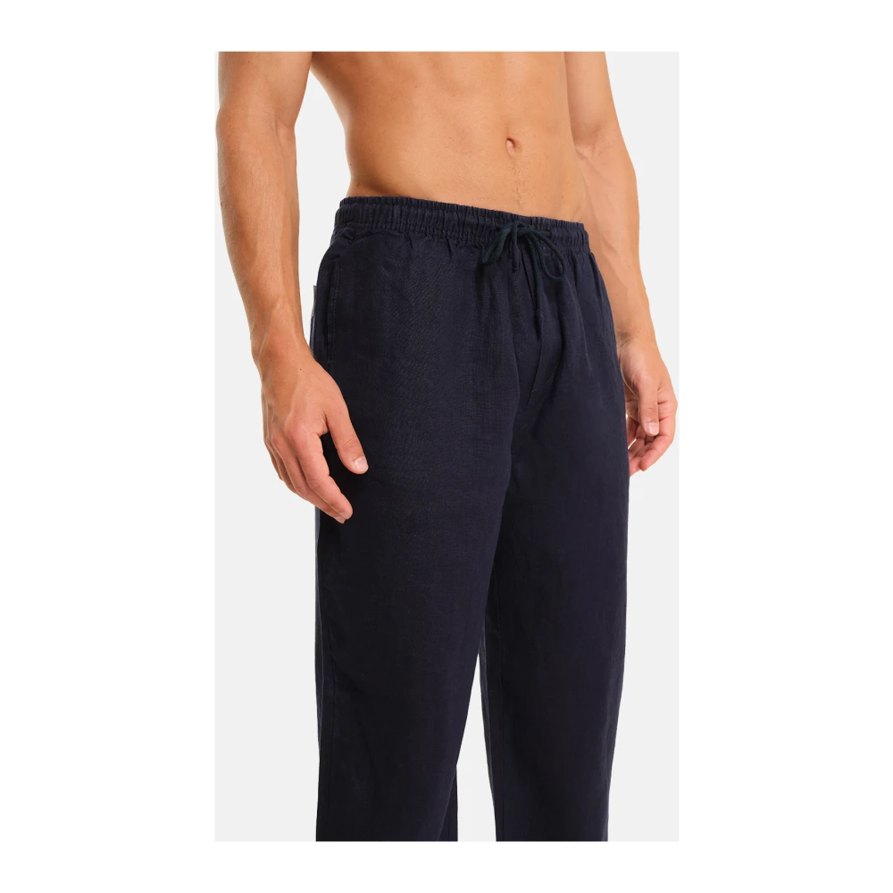Peninsula Italiaanse Linnen Broek Blue Heren