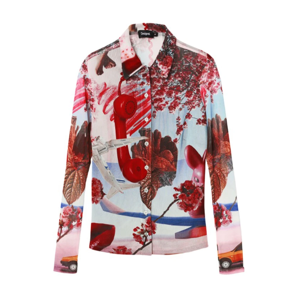 Desigual Bloemenprint Casual Overhemd Multicolor Dames