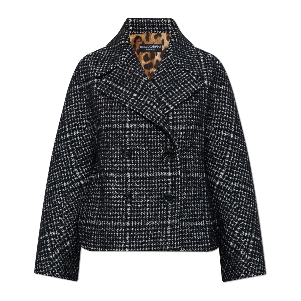 Dolce & Gabbana Black Double-Breasted Coats, Female, Xs, Short Coat