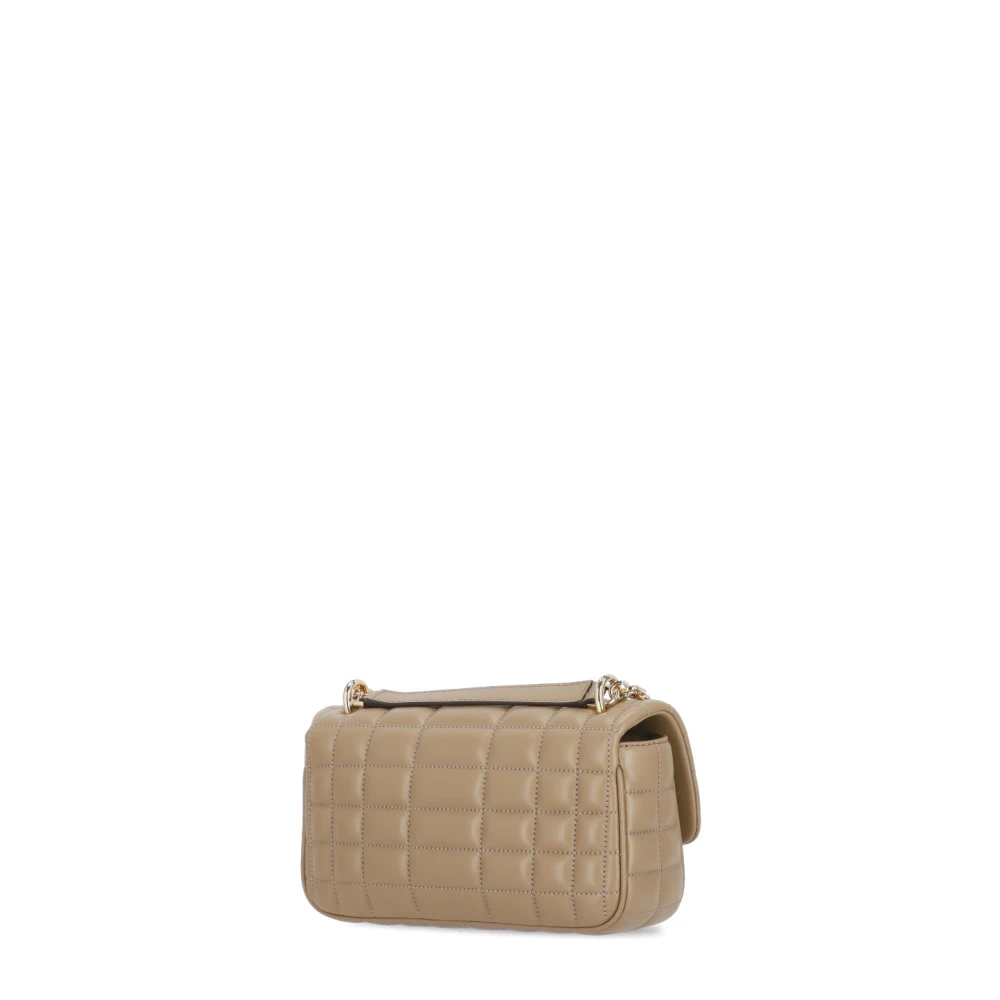Michael Kors Bruine leren schoudertas met klep Brown Dames