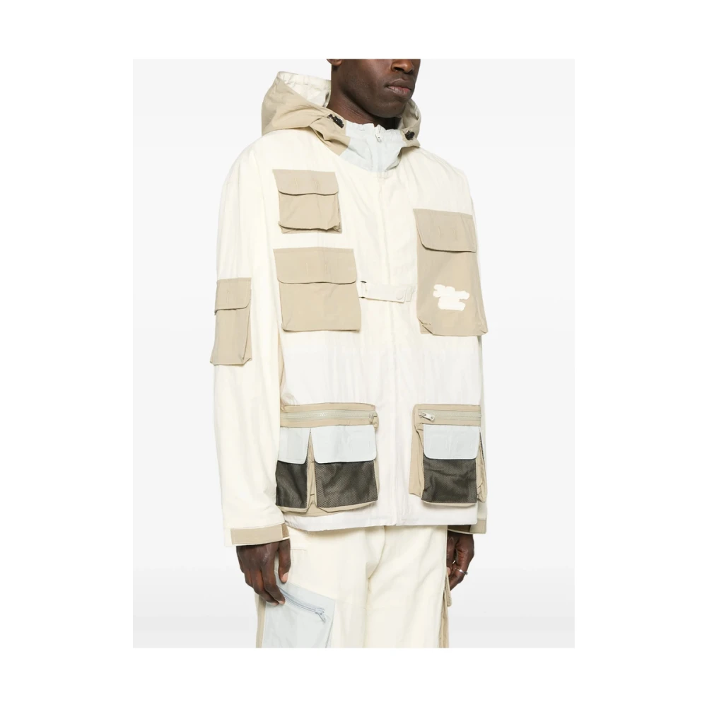 KidSuper Studios Beige Hooded Buitenkleding met Trekkoorden Beige Heren