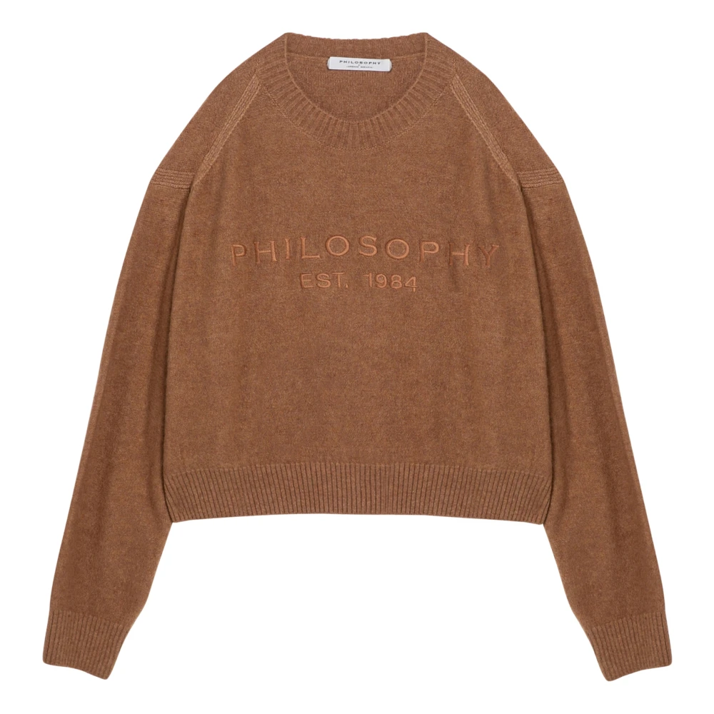 Philosophy di Lorenzo Serafini Ronde Hals Sweater Brown Dames