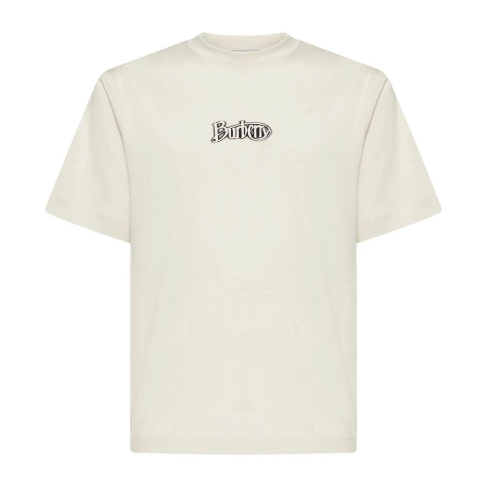 Burberry Bomull T-shirt med Logo Print White, Herr