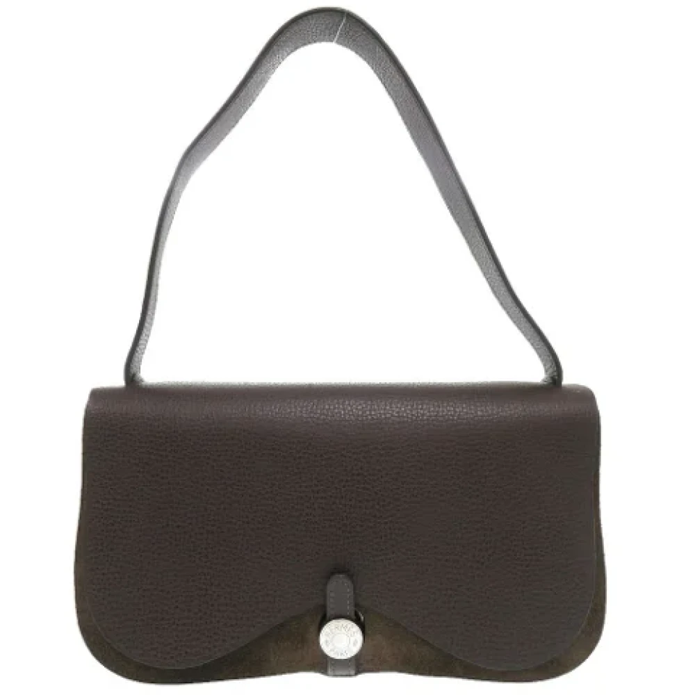 Hermès Vintage Pre-owned Fabric handbags Brown Dames
